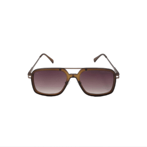 ​Daniel Karter Brown Gradient Pilot Sunglasses with Metal Temples