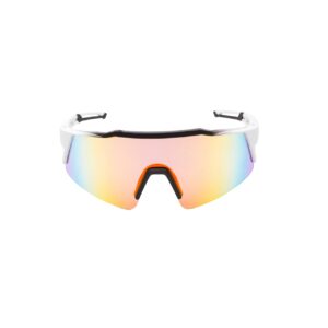 Alpine Shield Sports Sunglasses (White/Black with Fire Revo Lens)