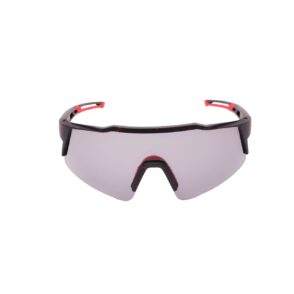 Stealth Shield Sports Sunglasses (Black/Red with Smoke Gray Lens)