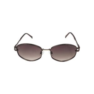 Daniel Karter Brown Oval Sunglasses Gradient Lens
