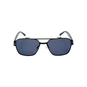 Daniel Karter Black Aviator Sunglasses with Textured Temples