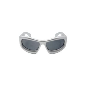 ​Daniel Karter | The Cyber Visor - Sculpted Silver & Smoke Lens