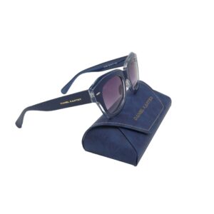 Daniel Karter ‘The Riviera’ Oversized Round Blue Gradient Sunglasses