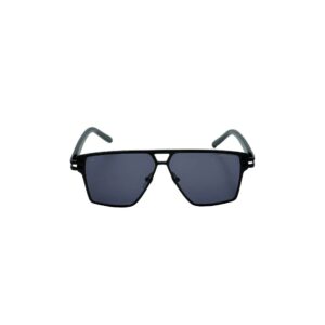 Daniel Karter ‘The Maverick’ Bold Square Shield Sunglasses (Black)