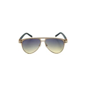 Daniel Karter ‘The Riviera’ Geometric Round Navy Gradient Sunglasses