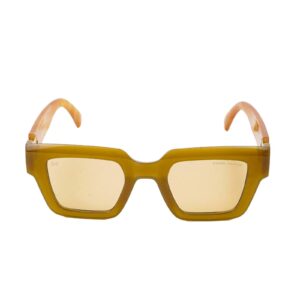 Daniel Karter Translucent Pink Acetate Rectangle Sunglasses | 'The Orange Pop