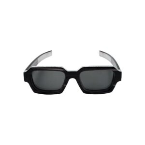 Daniel Karter Bold Black Acetate Square Sunglasses | Black Out