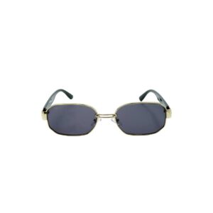 Daniel Karter Stellar Octagon Grey & Gold black Sunglasses with Blue Gradient Lens