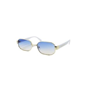 Daniel Karter Stellar Octagon blue & white Sunglasses with Blue Gradient Lens