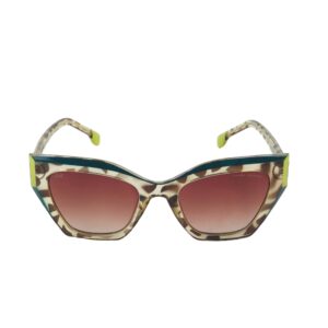 Daniel Karter The LEGACYHexagonal Aviator Sunglasses ( Cream & Brown Gradient) fit.