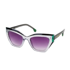 The ENVOY Hexagonal Aviator Sunglasses (Gold & Purple Gradient)