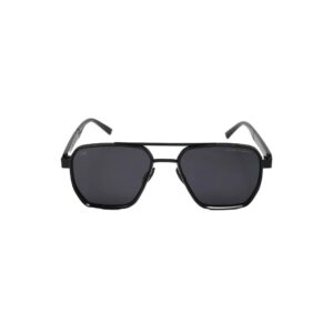 Daniel Karter | DK-Black Pilot Gunmetal Rectangular Sunglasses