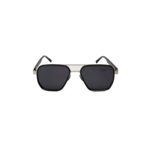 Daniel Karter | DK-Black Pilot Gunmetal Rectangular Sunglasses