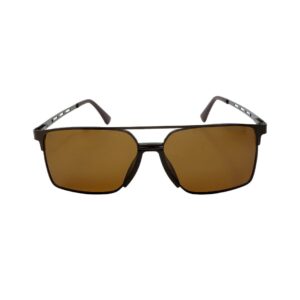 Daniel Karter | The MAVERICK Square Metal Aviator Sunglasses (Black & Coffee Brown)