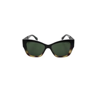 Daniel Karter The LEGACY Hexagonal Aviator Sunglasses Black & Green