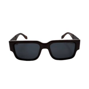 Daniel Karter The Maverick Rectangular Black Sunglasses