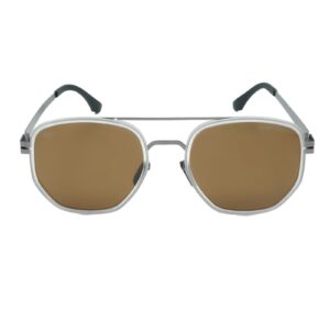 The PHOENIX Hexagonal Sunglasses (Gunmetal & Coffee Brown)