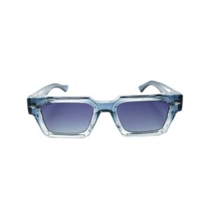 The ORBIT Futuristic Geometric Sunglasses (Gunmetal & Transparent Blu)