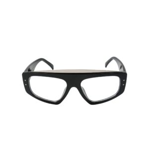 DK The ARMADA Bold Visor Shield Glasses (Black & Metal Brow)