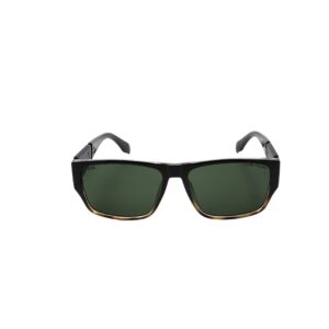Daniel Karter Maverick Rectangular Green-Lens Sunglasses