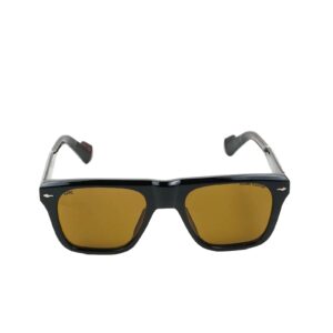 Daniel Karter The Maverick Rectangular Black yellow Sunglasses