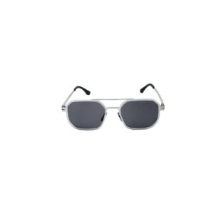 Daniel Karter Modern Aviator Sunglasses - The Velocity (Gunmetal & White Frame)