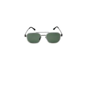 Daniel Karter Modern Aviator Sunglasses - The Velocity (Gunmetal & Green Frame)
