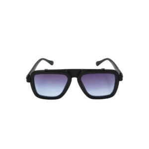 Daniel Karter Navigator Square Aviator with Purple Mirror Lens