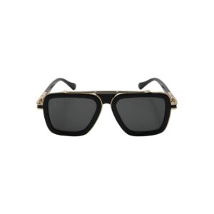 Daniel Karter Navigator Square Aviator with Grey Mirror Lens