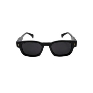 Daniel Karter Navigator Square Aviator with Black Mirror Lens