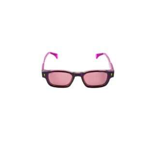 Daniel Karter Navigator Square Aviator with Pink Mirror Lens
