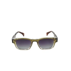 Daniel Karter Navigator Square Aviator with Purple Mirror Lens