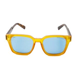 Daniel Karter Navigator Square Aviator with Yellow Mirror White Lens