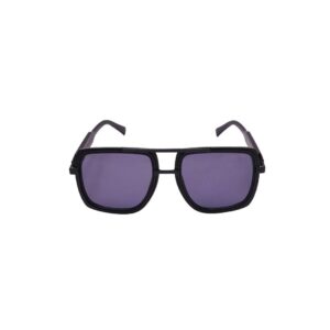 DK Golden Hour Square Aviator Sunglasses (Black/Frame, Purple Gradient  Lens 3)