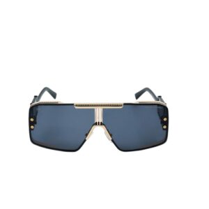 Daniel Karter Luxury Gold Shield Visor Sunglasses