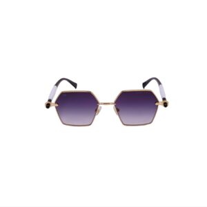 Daniel Karter Luxury Gold Shield Visor Sunglasses