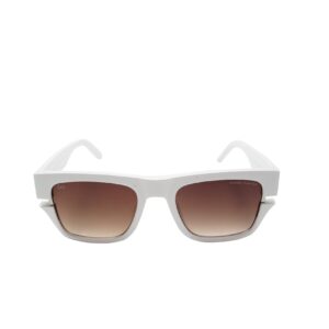Daniel Karter Apex Edge Shades | Matte White & Mocha Gradient