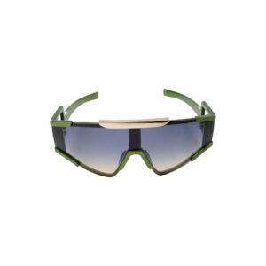 Daniel Karter | Velocity Futuristic Shield Sunglasses - Green Frame