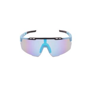 Daniel Karter | Velocity Stealth Shield – Matte Black & Blu Performance Sunglasses