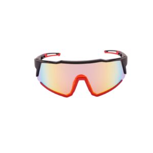 Daniel Karter | Velocity Stealth Shield – Matte Black & Reddy Pattern Sunglasses