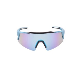 Daniel Karter | Velocity Stealth Shield – Matte Black & Blu Pattern Sunglasses
